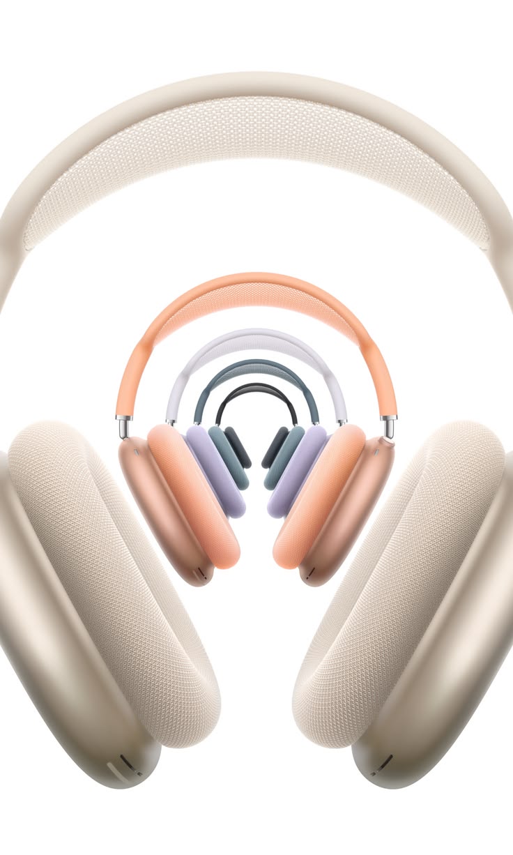 Airpods Max Wireless Over-Ear Headphones with 100% Active Noise Cancellation-High Bass 40mm Sound Drivers with 3D Spatial Audio ( Magnetic Ear Cups)